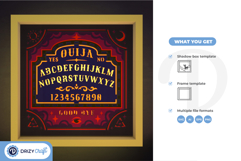 Ouija 3D Light Box - The Glowing Gateway 3D SVG Product Image 3