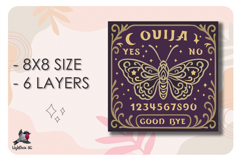 3D Halloween Ouija Board Shadow box SVG Papercut template Product Image 3