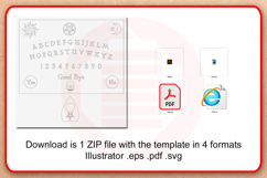 Laser cut SVG Ouija spirit talking board template Product Image 5