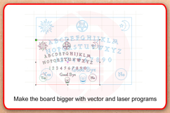 Laser cut SVG Ouija spirit talking board template Product Image 3