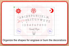 Laser cut SVG Ouija spirit talking board template Product Image 4