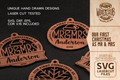 Our First Christmas As Mr and Mrs svg, Christmas Ornaments Product Image 2