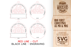 Our First Christmas As Mr and Mrs svg, Christmas Ornaments Product Image 3