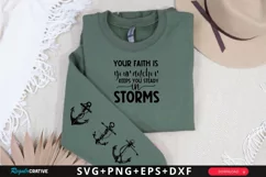 Our Faith Is Your Anchor Sleeve SVG, God SVG Design Product Image 1
