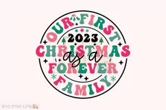 Our First Christmas As A Forever Family SVG T-shirt Design Product Image 1