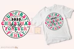 Our First Christmas As A Forever Family SVG T-shirt Design Product Image 2