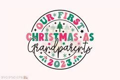 Our First Christmas As Grandparents 2023 SVG T-shirt Design Product Image 1