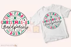 Our First Christmas As Grandparents 2023 SVG T-shirt Design Product Image 2