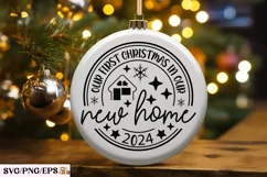 Our First Christmas in Our New Home SVG T-shirt Design Product Image 1