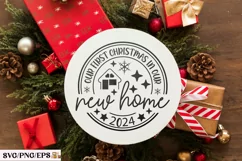 Our First Christmas in Our New Home SVG T-shirt Design Product Image 2