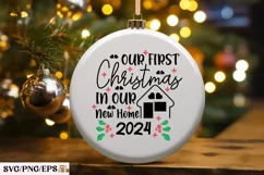 Our First Christmas in Our New Home 2024 T-shirt Design Product Image 1