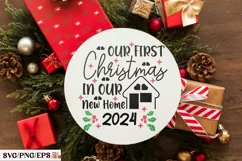 Our First Christmas in Our New Home 2024 T-shirt Design Product Image 2