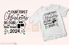 Our First Christmas in Our New Home 2024 T-shirt Design Product Image 3