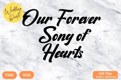 Our Forever Song of Hearts - Wedding Quote SVG&#039;s Cut Product Image 1