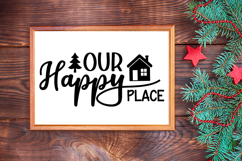 Our Happy Place Sign SVG, Farmhouse Christmas Sign Product Image 3