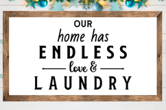 Our home has endless love SVG, Laundry Signs SVG Product Image 1