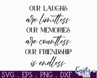 Farmhouse Friends Sign Svg, Our Laughs Are Limitless Product Image 2