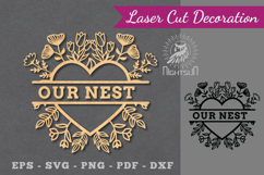 Our Nest Laser Cut Sign Product Image 1