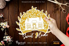 Floral Sweet Home Papercut Design Product Image 1