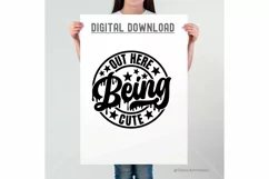 Out Here Being Cute SVG | Melanin Svg | Afro Shirt Svg Product Image 3