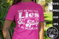 Retro Sarcastic Quote Svg, Just Kidding Is My Favorite Lie Product Image 1