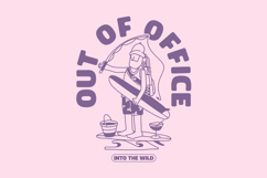 Out of Office Summer Travel Quotes T-shirt Design