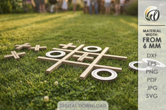 3D Outdoor Game Laser Cut. Kids Activity SVG. Tic tac toe Product Image 1