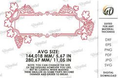House number sign Laser cut. Street name plaque SVG. Grapes Product Image 2