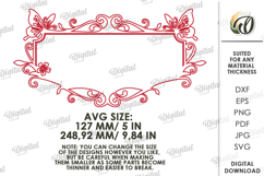 House number sign Laser cut. Street name plaque SVG. Floral Product Image 2