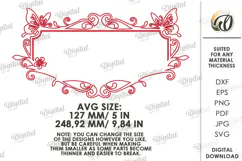 House number sign Laser cut. Street name plaque SVG. Floral Product Image 2