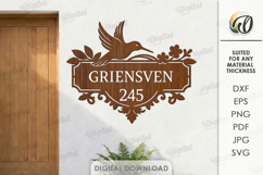 House number signs Bundle Laser cut. Street name plaque SVG Product Image 10