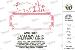 House number sign Laser cut. Street name plaque SVG. Bear Product Image 2