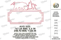 House number sign Laser cut. Street name plaque SVG. Bear Product Image 2