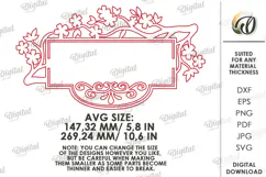 House number sign Laser cut. Street name plaque SVG. Floral Product Image 2