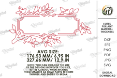 House number sign Laser cut. Street name plaque SVG. Floral Product Image 2