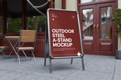 Steel A-Stand Sign Mockup Outdoor Product Image 1