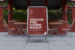Steel A-Stand Sign Mockup Outdoor Product Image 1