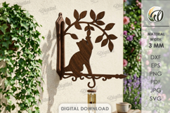 Outdoor Wall Bracket Laser Cut. Hanging SIgn SVG Product Image 1