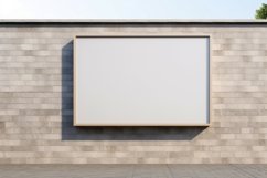 Outdoor Sign Board Mockup on Wall Product Image 1