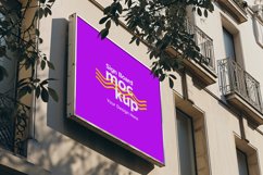 Sign Board Mockup on Building Wall Product Image 1