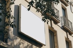 Sign Board Mockup on Building Wall Product Image 1