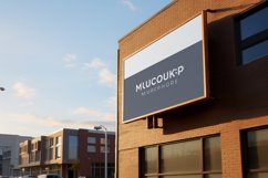 Sign Board Mockup on Building Wall Product Image 2