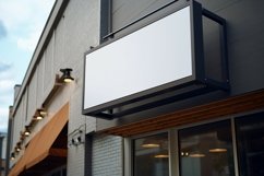 Sign Board Mockup on Building Wall Product Image 1