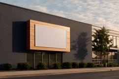 Sign Board Mockup on Building Wall Product Image 1
