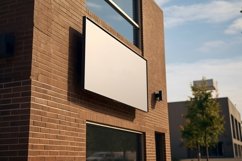 Wall Mounted Sign on Building Mockup Product Image 1