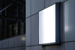 Sign Board Mockup on Building Wall Product Image 1