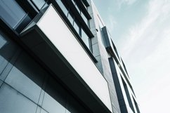 Wall Mounted Sign on Building Mockup Product Image 1