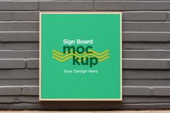 Sign Board Mockup on Building Wall Product Image 1