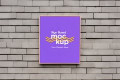 Sign Board Mockup on Building Wall Product Image 1