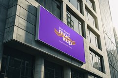 Sign Board Mockup on Building Wall Product Image 1